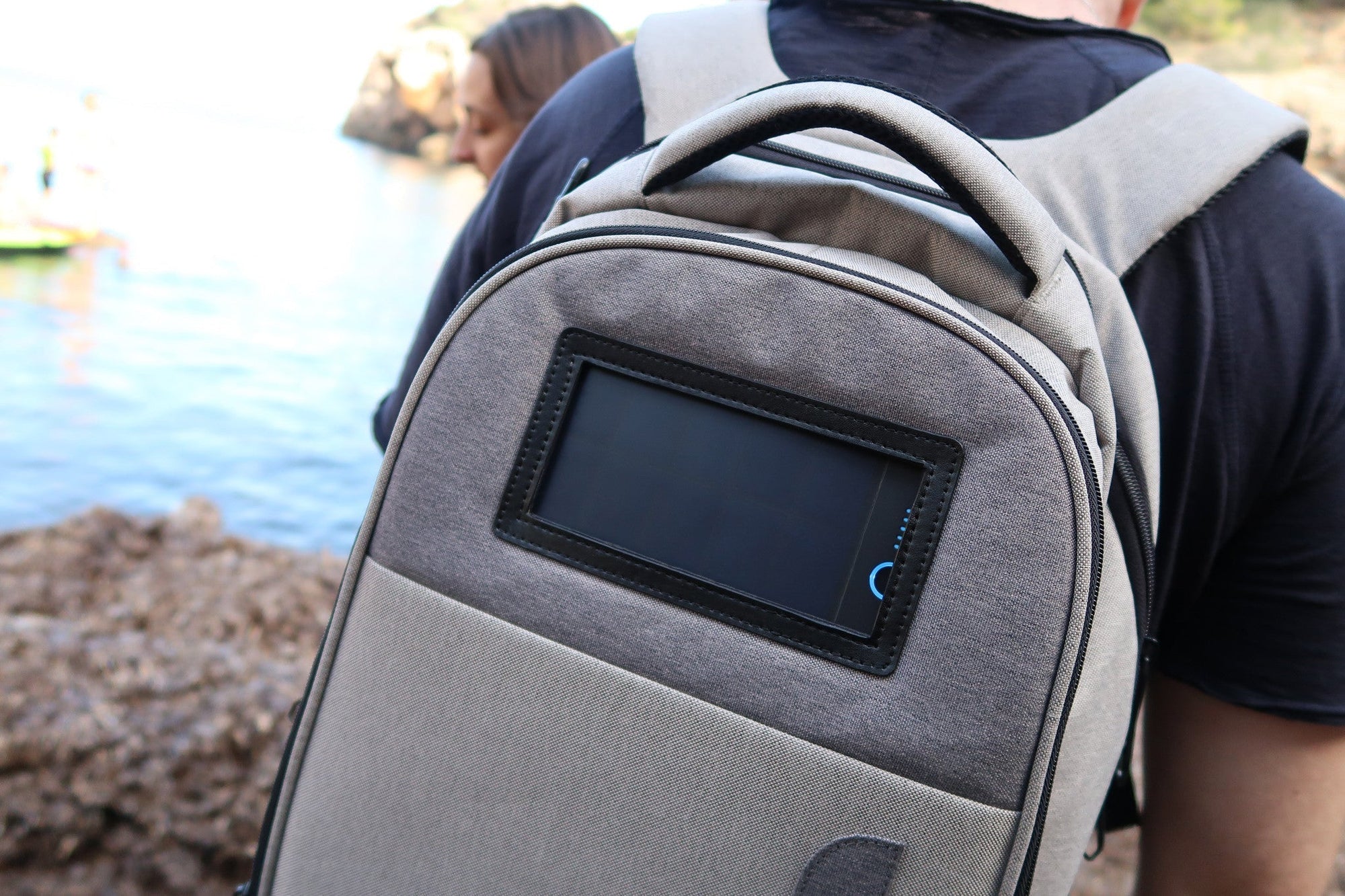 best solar laptop backpack L002 with solar panel, battery bank and mobile c you can use the SolarGoPack Preferred Nation P5283 Solar Messenger/Backpack