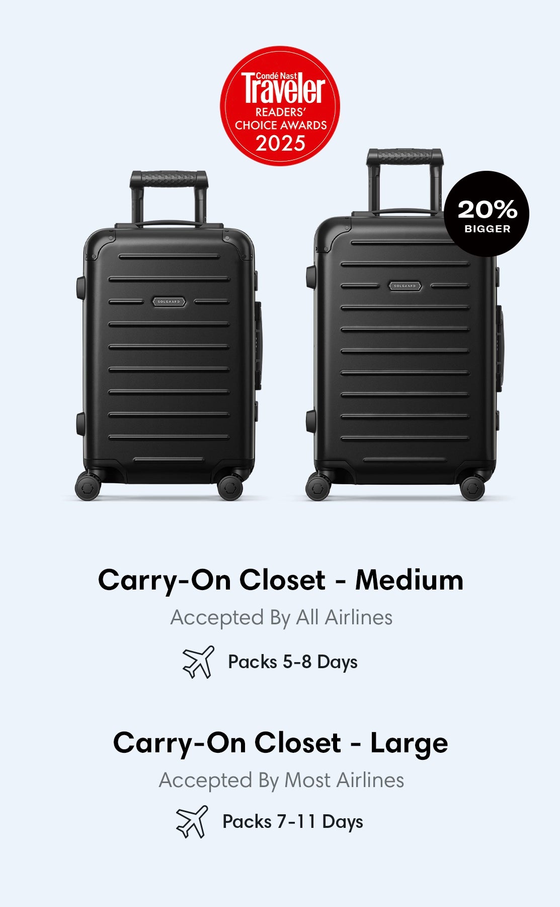 Carry-on Closet - Suitcase With Shelves - Luggage – Solgaard Carry-on Closet - Suitcase With Shelves - Luggage – Solgaard