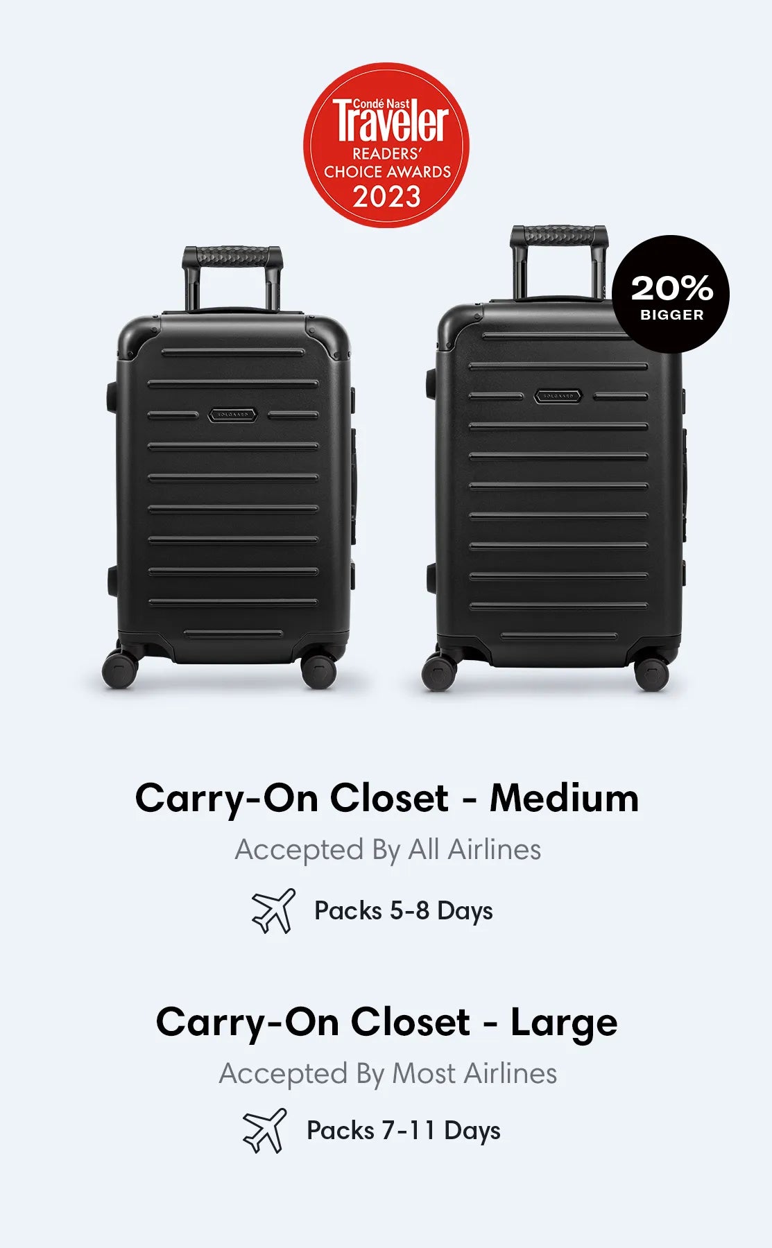 SOLGAARD ブラックキャリーケース　1912 0.7 SOLGAARD ブラックキャリーケース 1912 0.7