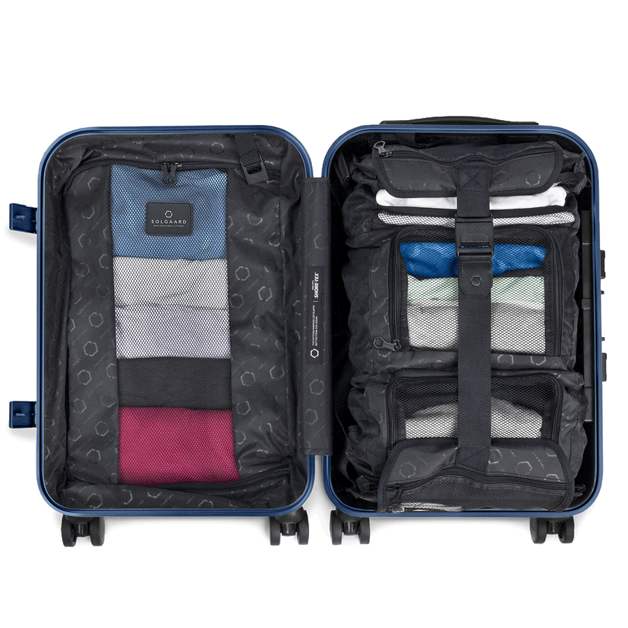 Suitcase with shelves hotsell