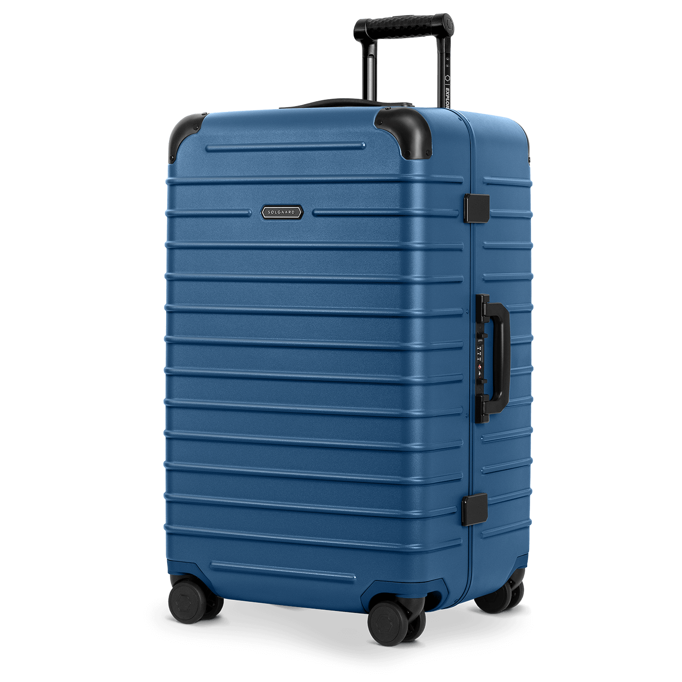Blue suitcase sales