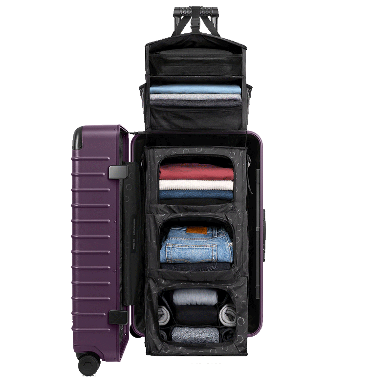 The Trunk: Check-In Closet & Suitcase with Shelves | Solgaard The Trunk: Check-In Closet & Suitcase with Shelves | Solgaard