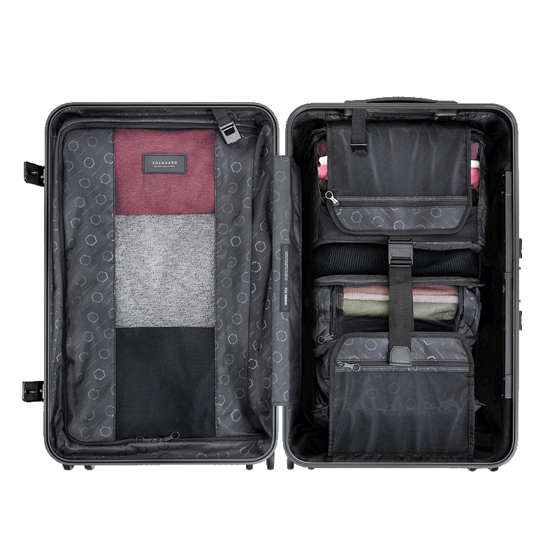 The Trunk: Check-In Closet & Suitcase with Shelves | Solgaard The Trunk: Check-In Closet & Suitcase with Shelves | Solgaard