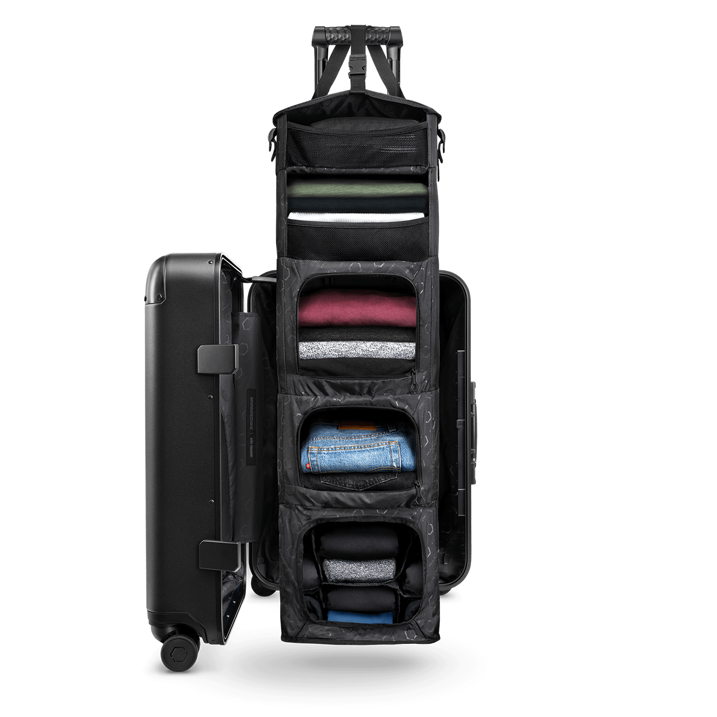 Carry on Closet Suitcase With Shelves Luggage Solgaard