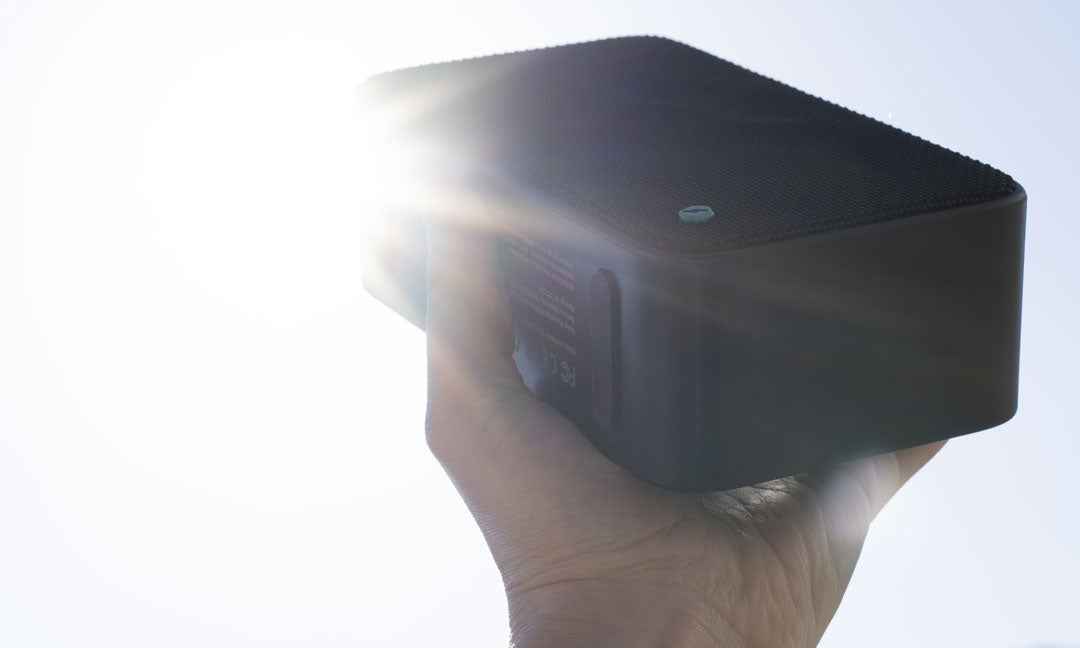 Solar Boombox: Bluetooth Speaker, Power Bank, and Solar Charging
