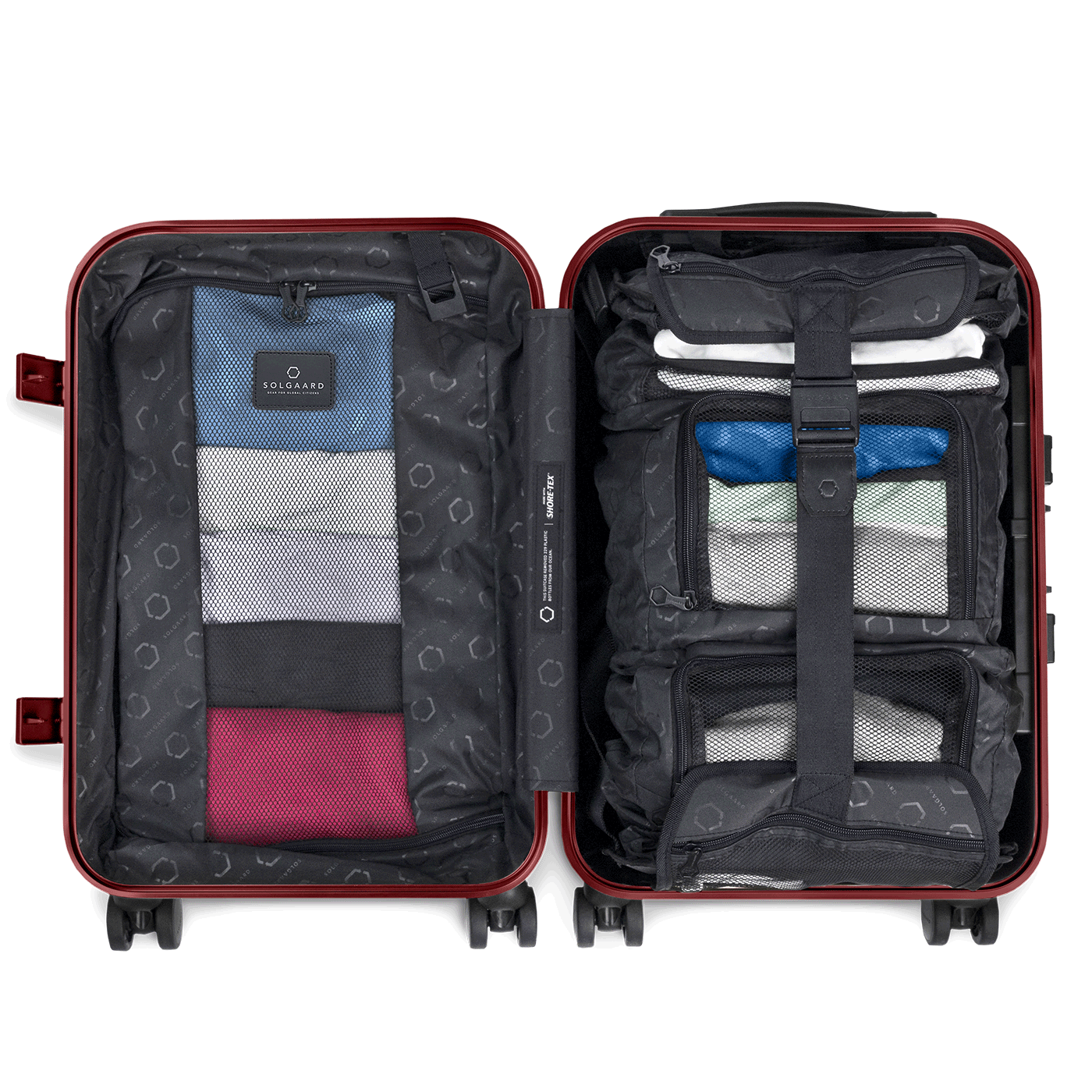 Carryon Closet Suitcase With Shelves Luggage Solgaard