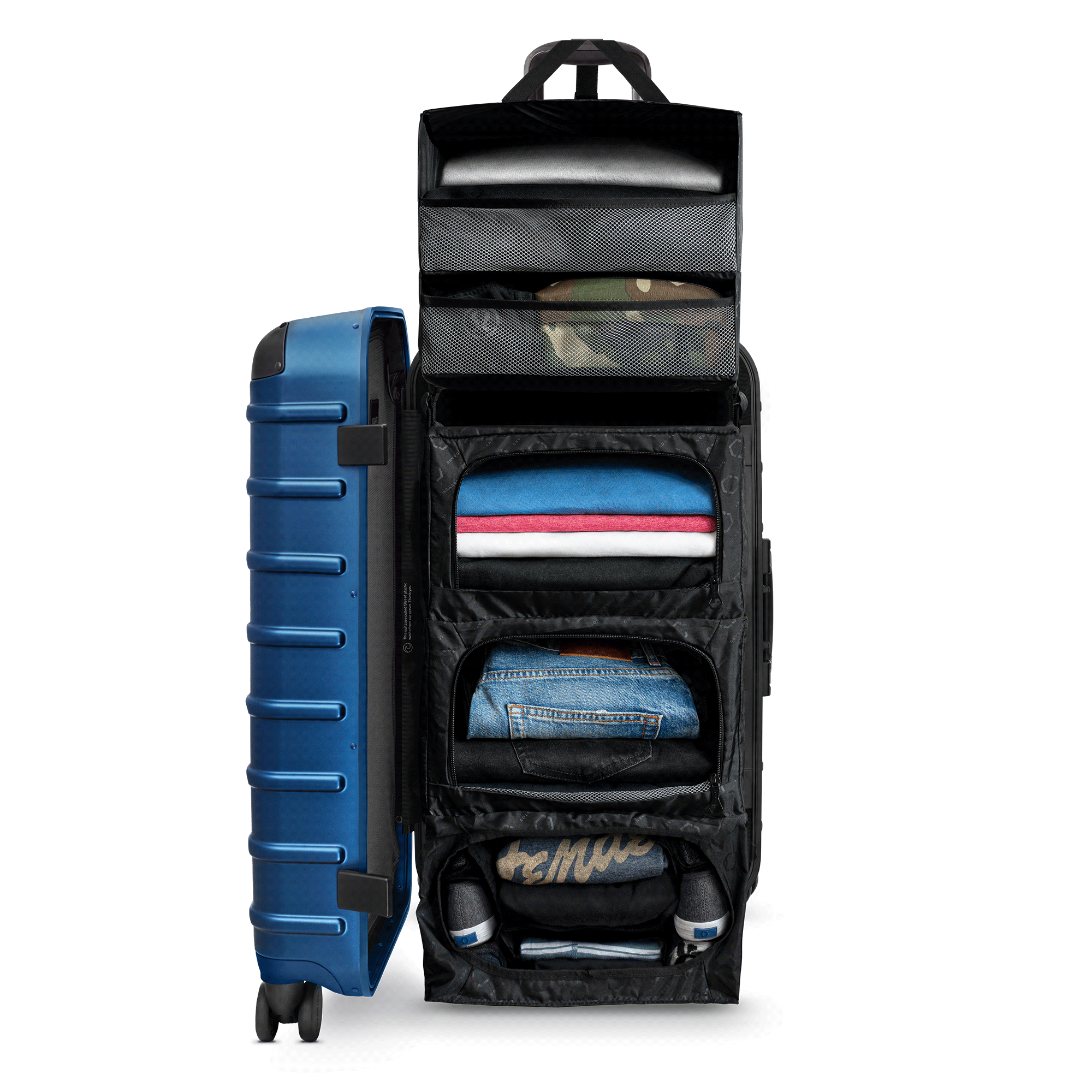 The Trunk Check In Closet Suitcase with Shelves Solgaard