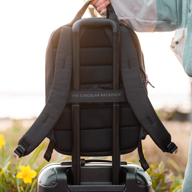 Solgaard Black Backpack Tote - Sustainable Travel Venture Backpack – Solgaard main image 4